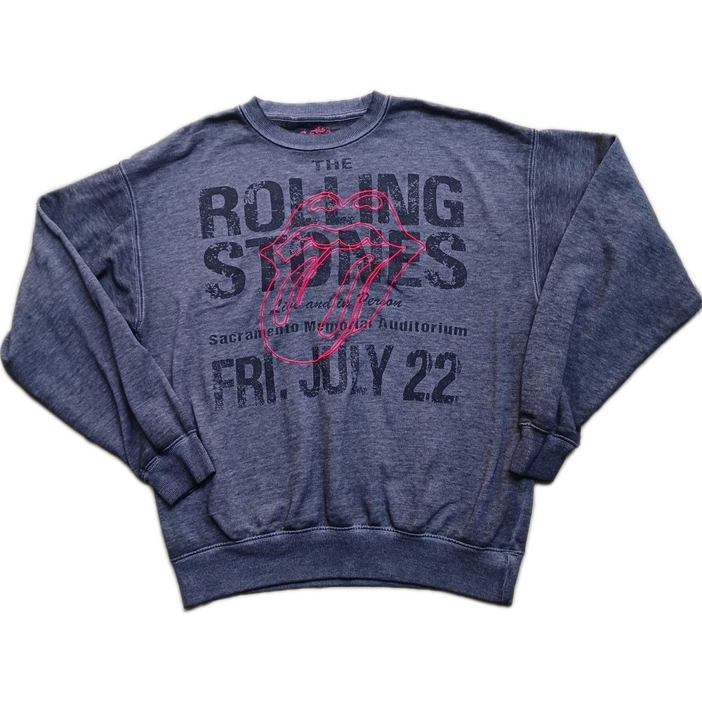Rolling Stones Crewneck Sweatshirt Unisex Small Dark Gray